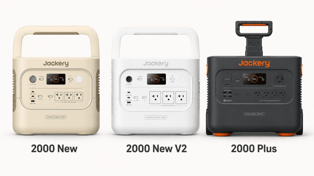Jackery 2000New
Jackery 2000New V2
Jackery 2000 Plusの比較画像