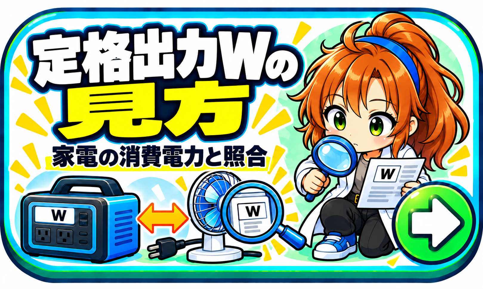 定格出力Wの見方